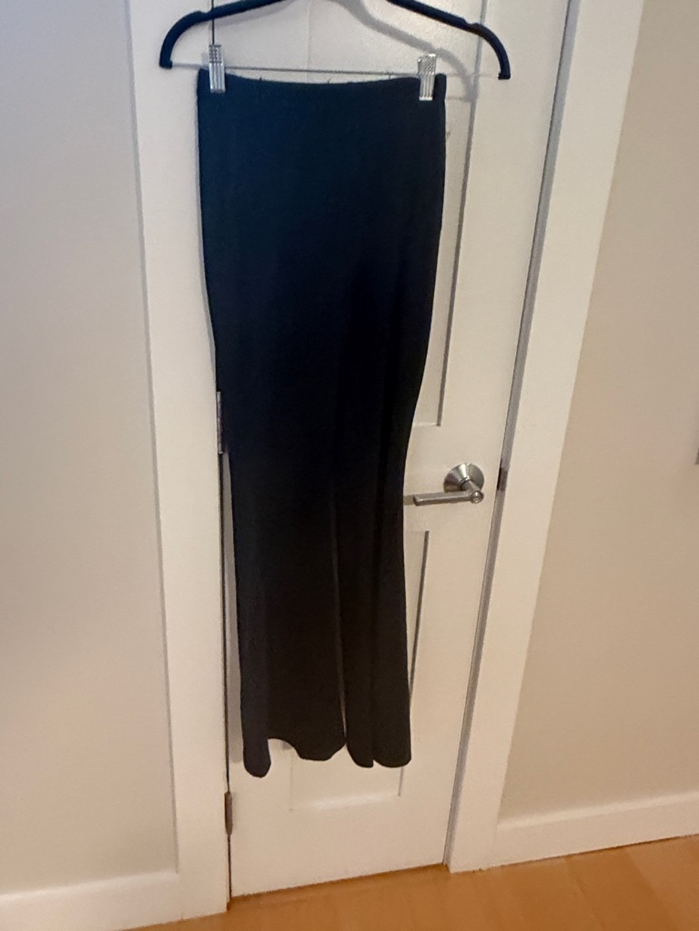 Black Wide-Leg Knit Pants